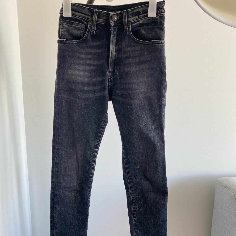 R13 Black skinny denim size 24